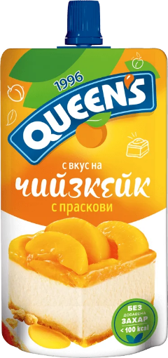 Снимка на Мус Queen's 100мл чийзкейк с праскови