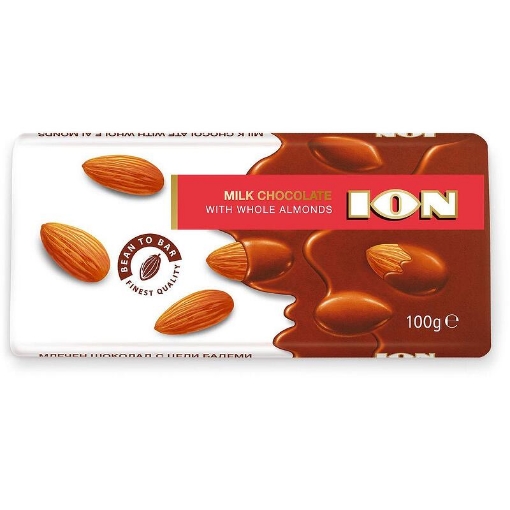 Снимка на Шоколад Break ION 100г цели бадеми