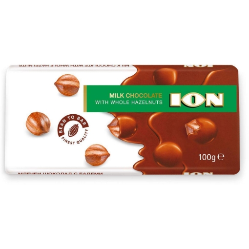 Снимка на Шоколад Break ION 100г млечен с цели лешници