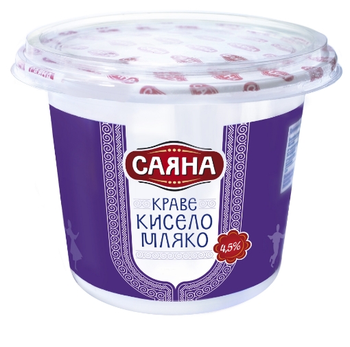 Снимка на Кисело мляко Краве Саяна 4,5% 800г