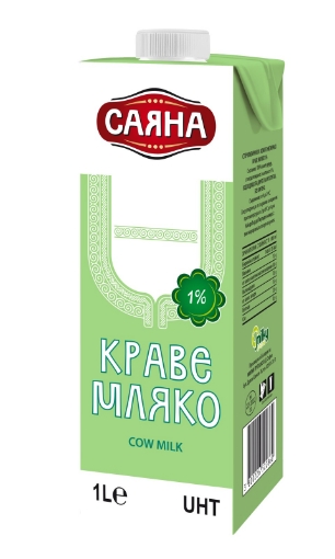 Снимка на Прясно мляко краве 1% Саяна 1л