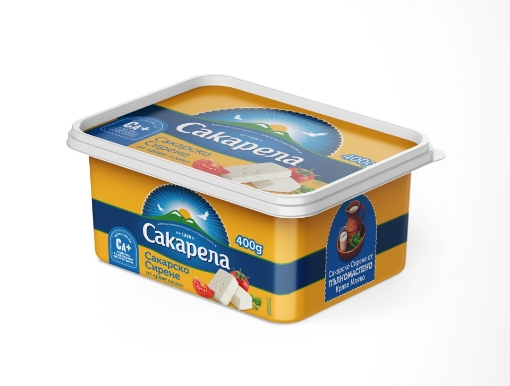 Снимка на Сирене краве Сакарела 400г кутия
