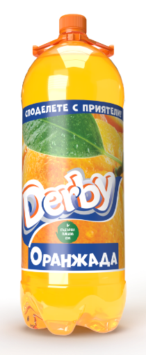 Снимка на Газирана безалкохолна напитка Derby 3л оранжада
