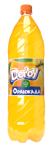 Снимка на Газирана безалкохолна напитка Derby 2л оранжада