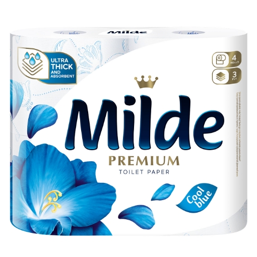 Снимка на Тоалетна хартия Milde 4бр Blue