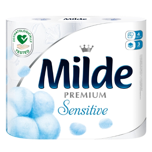 Снимка на Тоалетна хартия Milde 4бр Sensitive