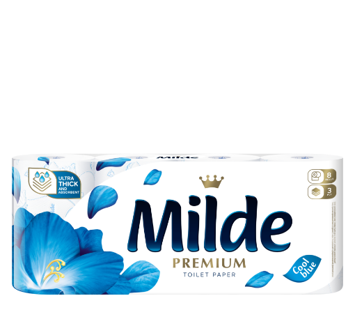 Снимка на Тоалетна хартия Milde 8бр Blue