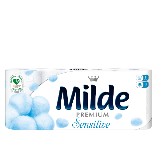 Снимка на Тоалетна хартия Milde 8бр Sensitive