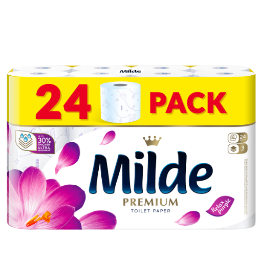 Снимка на Тоалетна хартия Milde 24+6бр