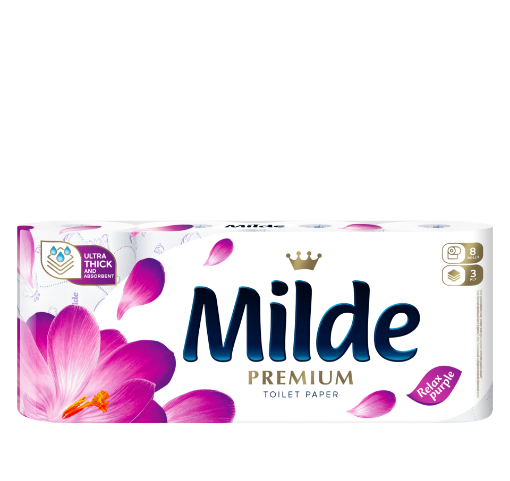 Снимка на Тоалетна хартия Milde 8бр Purple