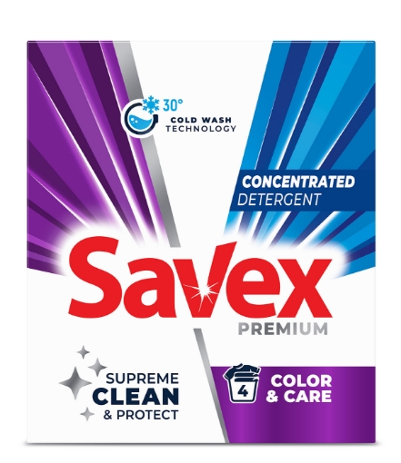 Снимка на Прах за пране Savex 0,320кг Premium Color&Care