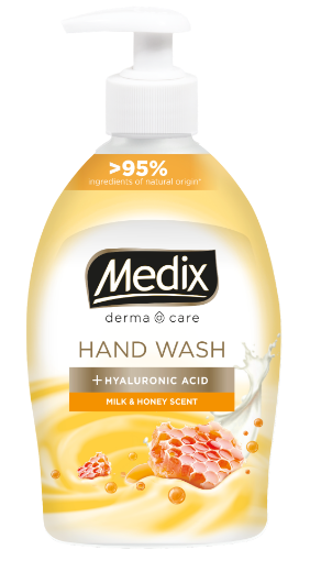 Снимка на Течен сапун MEDIX DERMA CARE Milk & Honey Scent 800мл пълнител