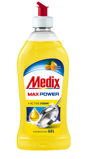 Снимка на Препарат за съдове MEDIX MAX POWER GEL Sunny Lemon 415мл
