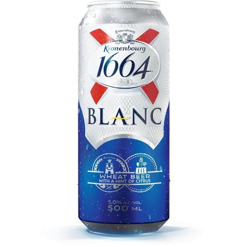 Снимка на Бира Kronenbourg Blanc 500мл кен 4,5%