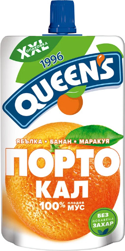 Снимка на Мус Queen's  ябълка, банан, портокал и маракуя 200мл