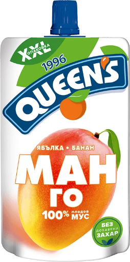 Снимка на Мус Queen's ябълка, манго, банан 200мл