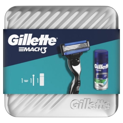 Снимка на Комплект GILLETTE MACH3 самообръсначка+гел 75мл