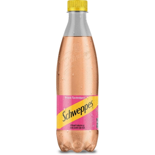 Снимка на Газирана безалкохолна напитка Schweppes 500мл розов грейпфрут