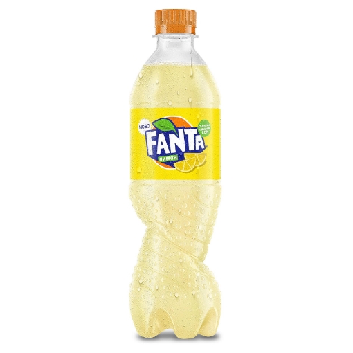 Снимка на Газирана безалкохолна напитка Fanta 500мл лимон