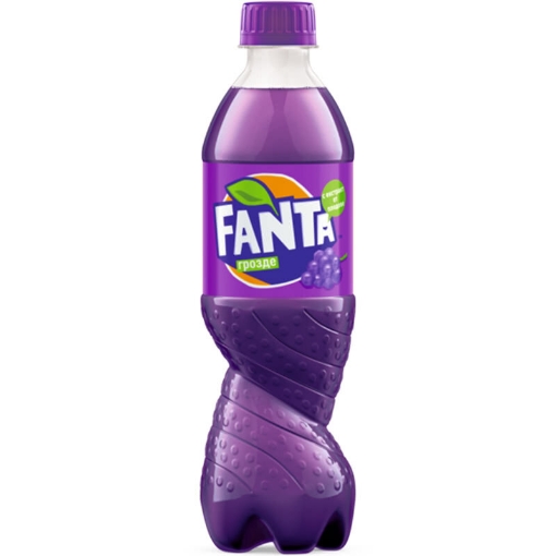 Снимка на Газирана безалкохолна напитка Fanta 500мл грозде