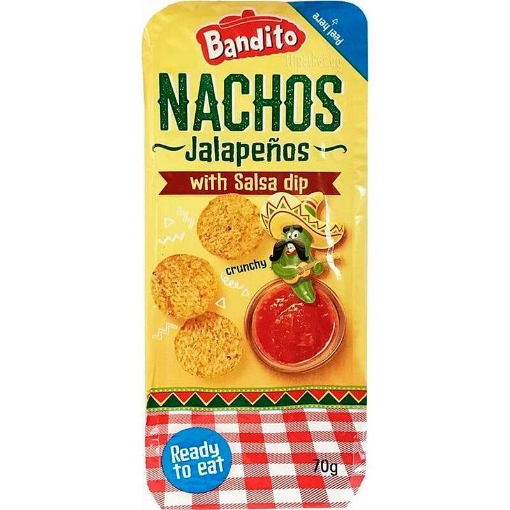 Снимка на Чипс царевичен Bantito Nachos 70г с пикантен сос