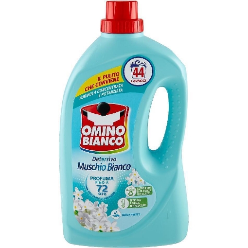 Снимка на Течен перилен препарат Omino Bianco 1.76л бял мускус