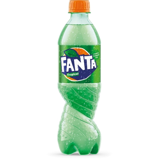Снимка на Газирана безалкохолна напитка Fanta 500мл Tropical