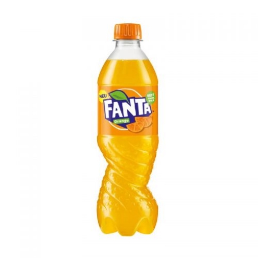 Снимка на Газирана безалкохолна напитка Fanta 500мл портокал