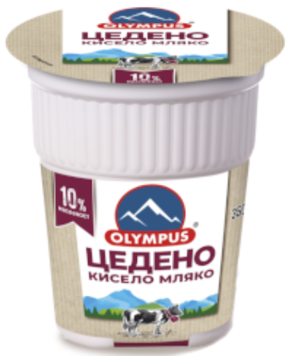 Снимка на Кисело мляко цедено 10% Olympus 350г