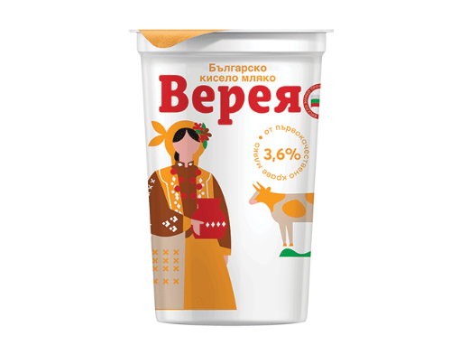Снимка на Кисело мляко краве 3,6% Верея 400г ЗНП