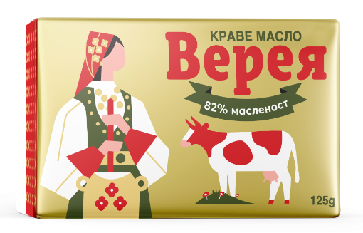 Снимка на Масло краве Верея 125г