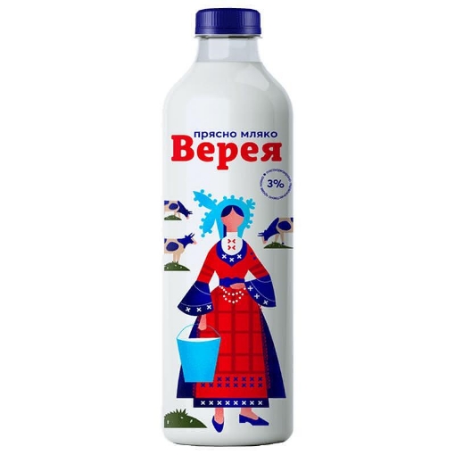 Снимка на Прясно мляко краве 3% Верея 1л