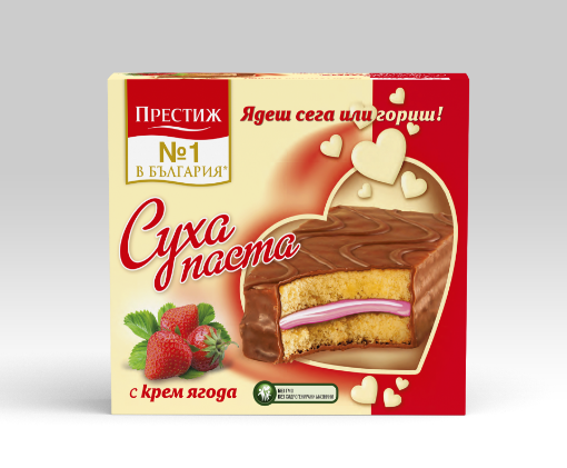 Снимка на Сухи пасти Престиж 300г крем ягода