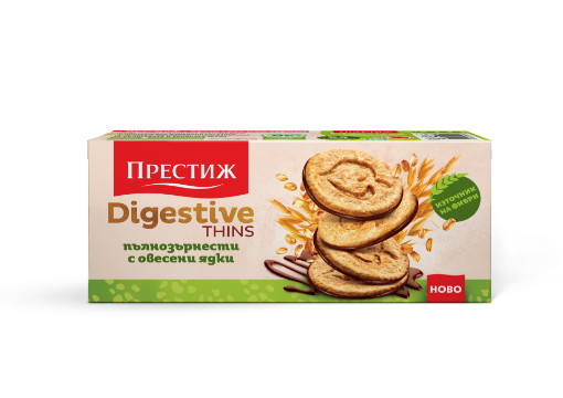 Снимка на Бисквити Престиж Digestive 120г пълнозърнести с овесени ядки