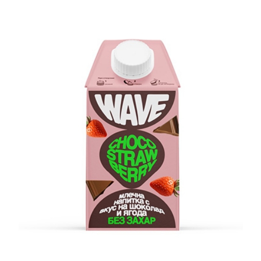 Снимка на Млечна напитка Wave 500мл ягода и шоколад без захар