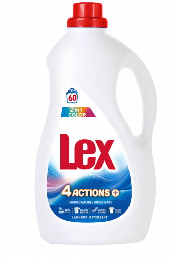 Снимка на Течен перилен препарат Lex 3л/60 пранета 2in1  Color
