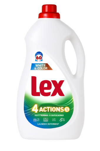 Снимка на Течен перилен препарат Lex 3л/60пранета White&Color