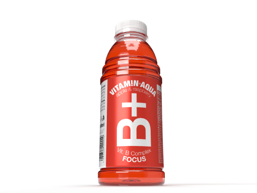 Снимка на Вода газирана витаминова Vitamin Aqua B+ Zero 600мл ябълка и малина