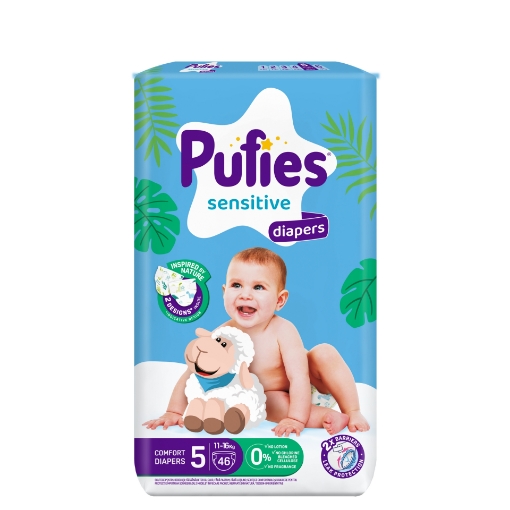 Снимка на Пелени Pufies Sensitive 5 Junior  (11-16кг), 46бр