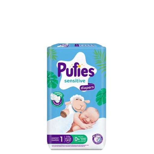 Снимка на Пелени Pufies NB Senstative 1 (2-5кг), 43бр
