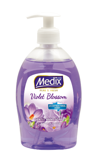 Снимка на Течен сапун Medix Pure&Fresh 400мл виолетов цвят помпа