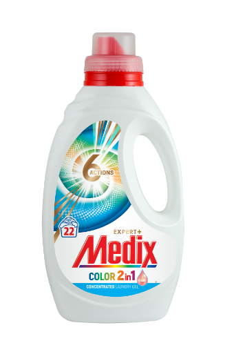 Снимка на Течен перилен препарат Medix  1.1л/22 пранета Color 2in1