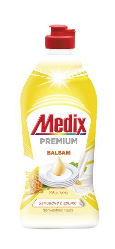 Снимка на Препарат за съдове Medix  PREMIUM BALSAM 415мл мляко и мед
