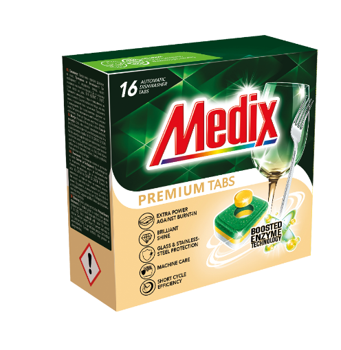 Снимка на Таблетки за съдомиялна Medix Premium Tabs 16бр 