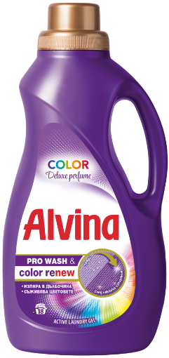 Снимка на Течен перилен препарат Alvina Deluxe Perfume 900мл/18пранета Black