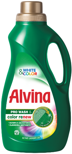 Снимка на Течен перилен препарат Alvina 1750мл/35 пранета White&Color