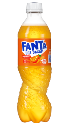 Снимка на Газирана безалкохолна напитка Fanta 500мл без захар