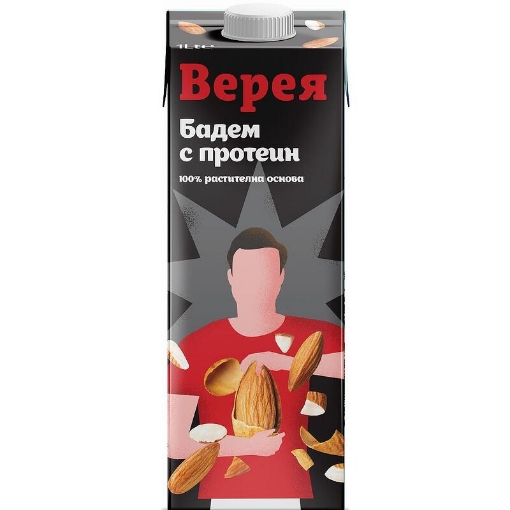 Снимка на Напитка ядкова Верея 1л протеин с бадем