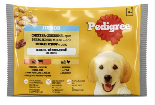 Снимка на Храна за куче Pedigree 85г/4бр Junior