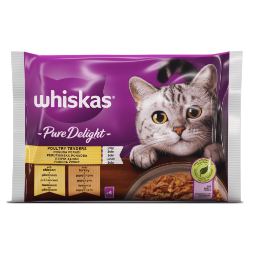 Снимка на Храна за коте Whiskas 85г/4бр Pure Delight